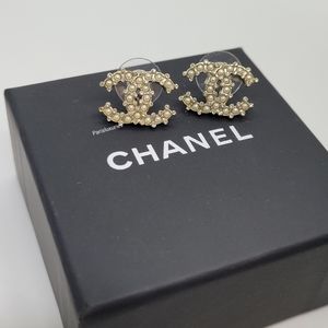 CHANEL Pearl Crystal CC Coco Large Rare